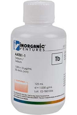 Inorganic Ventures 1000ug mL TERBIUM 125mL (Inorganic Ventures), Quantity: