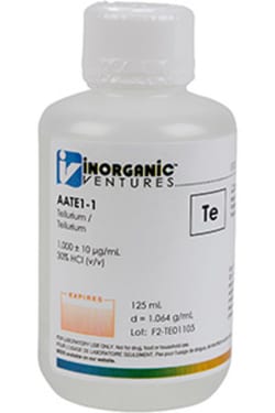 Inorganic Ventures&nbsp;1000µg/mL TELLURIUM 125mL
