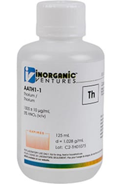 Inorganic Ventures&nbsp;1000µg/mL THORIUM 125mL