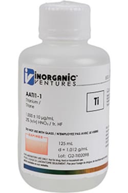 Inorganic Ventures&nbsp;1000µg/mL TITANIUM 125mL