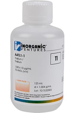 Inorganic Ventures&nbsp;1000µg/mL THALLIUM 125mL