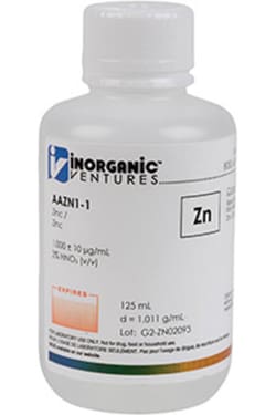 Inorganic Ventures&nbsp;1000µg/mL ZINC 125mL