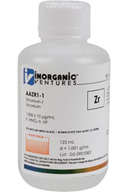 Inorganic Ventures&nbsp;1000µg/mL ZIRCONIUM 125mL