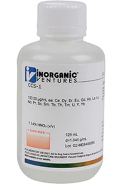 Inorganic Ventures ICP RARE EARTH STD 125mL (Inorganic Ventures), Quantity: