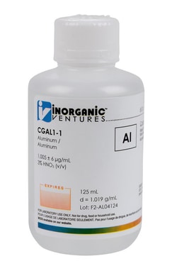 Inorganic Ventures 1000ug mL ALUMINUM 125mL (Inorganic Ventures), Quantity: