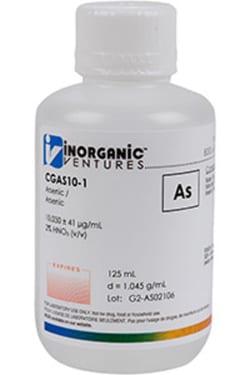 Inorganic Ventures 10 000µg/mL ARSENIC 125mL