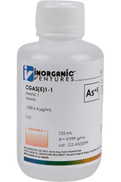 Inorganic Ventures 1000ug mL ARSENIC 5 125mL (Inorganic Ventures), Quantity: