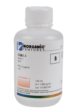 Inorganic Ventures 1000ug mL BORON 125mL (Inorganic Ventures), Quantity: