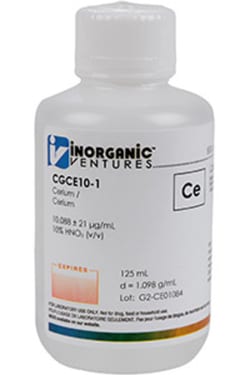 Inorganic Ventures 10 000µg/mL CERIUM 125mL