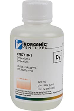 Inorganic Ventures 10 000µg/mL DYSPROSIUM 125mL