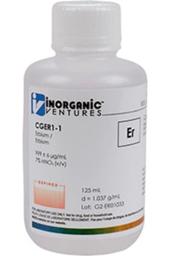Inorganic Ventures 1000µg/mL ERBIUM 125mL