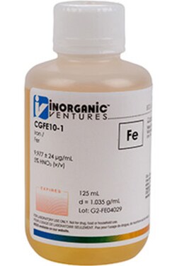 Inorganic Ventures 10 000µg/mL IRON 125mL, Quantity: Each of 1