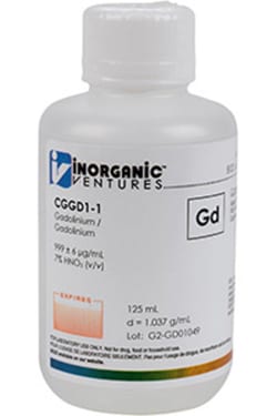 Inorganic Ventures&nbsp;1000µg/mL GADOLINIUM 125mL