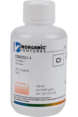 Inorganic Ventures 1000µg/mL CHLORIDE NH4CL 125mL