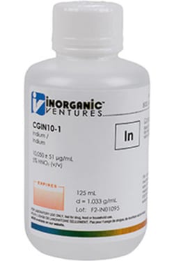 Inorganic Ventures 10 000µg/mL INDIUM 125mL