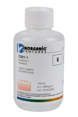 Inorganic Ventures 1000ug mL POTASSIUM 125mL  (Inorganic Ventures)
