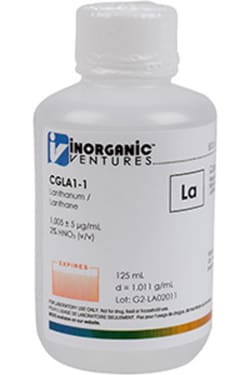 Inorganic Ventures&nbsp;1000µg/mL LANTHANUM 125mL