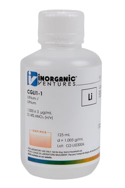 Inorganic Ventures 1000µg/mL LITHIUM 125mL