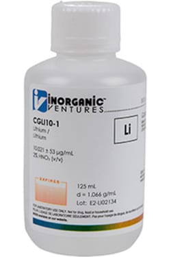 Inorganic Ventures 10 000ug ml LITHIUM 125mL