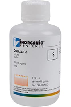 Inorganic Ventures&nbsp;1000µg/mL SULFUR MSA 125mL
