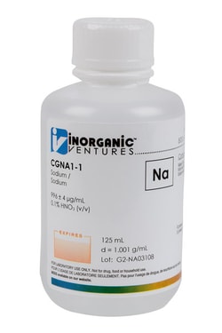 Inorganic Ventures 1000ug mL SODIUM 125mL (Inorganic Ventures), Quantity: