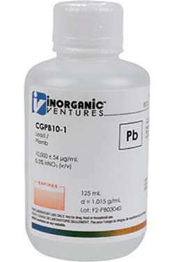 Inorganic Ventures 10 000µg/mL LEAD 125mL