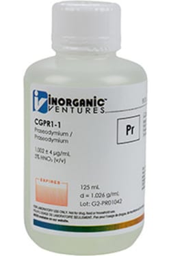Inorganic Ventures&nbsp;1000µg/mL PRASEODYMIUM 125mL