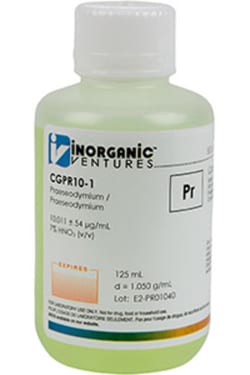 Inorganic Ventures 10 000µg/mL PRASEODYMIUM125mL