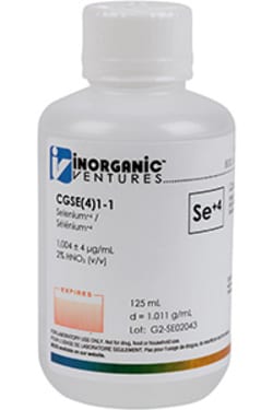 Inorganic Ventures 1000µg/mL SELENIUM 125mL