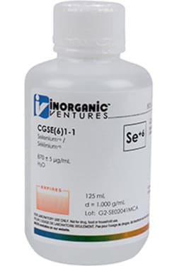 Inorganic Ventures&nbsp;1000µg/mL SELENIUM 6 125mL