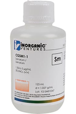 Inorganic Ventures&nbsp;1000µg/mL SAMARIUM 125mL
