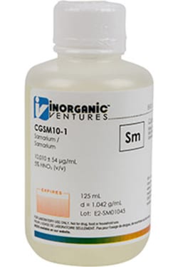Inorganic Ventures 10 000µg/mL SAMARIUM 125mL