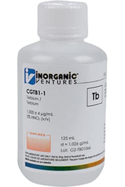 Inorganic Ventures 1000ug mL TERBIUM 125mL (Inorganic Ventures), Quantity: