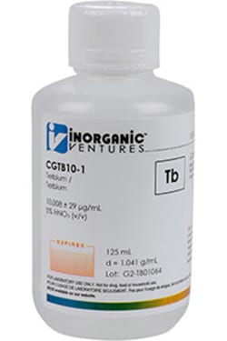 Inorganic Ventures&nbsp;10 000µg/mL TERBIUM 125mL