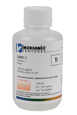 Inorganic Ventures 1000µg/mL TITANIUM 125mL