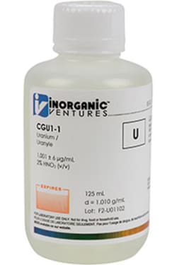 Inorganic Ventures&nbsp;1000µg/mL URANIUM 125mL