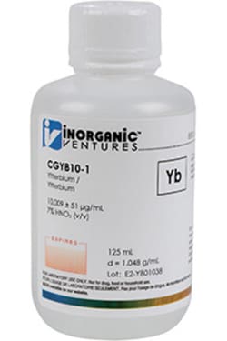 Inorganic Ventures 10 000µg/mL YTTERBIUM 125mL