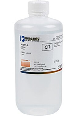 Inorganic Ventures 1000µg/mL CITRATE 500mL
