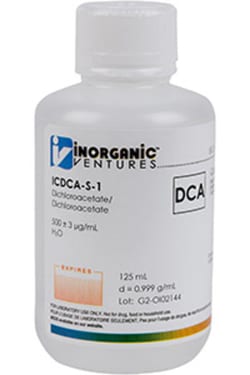 Inorganic Ventures 500µg/mL DICHLOROACETATE 125mL