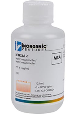 Inorganic Ventures 1000µg/mL METHANE SULFONATE