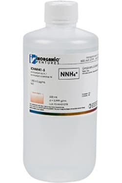 Inorganic Ventures 1000µg/mL AMMONIUM AS N 500mL, Quantity: Each of 1