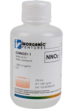 Inorganic Ventures&nbsp;1000µg/mL NITRITE AS N 125mL