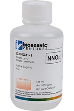 Inorganic Ventures 1000µg/mL NITRATE AS N 125mL