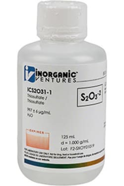 Inorganic Ventures 1000ug mL THIOSULFATE 125mL (Inorganic Ventures), Quantity:
