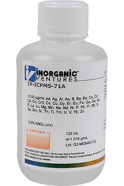 Inorganic Ventures ICP MS COMPLETE STD 125mL (Inorganic Ventures), Quantity: