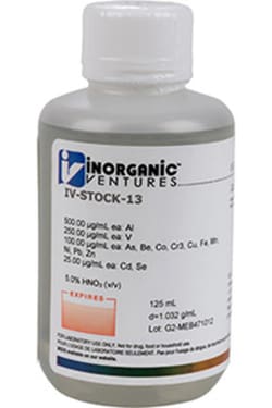 Inorganic Ventures ICP CALIBRATION STD 3 125mL, Quantity: Each of 1