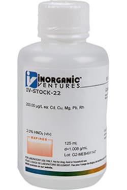 Inorganic Ventures ICP MS CALIBRATION STD 22 125, Quantity: Each of 1