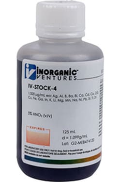 Inorganic Ventures ICP CALIBRATION STD 4 125mL (Inorganic Ventures), Quantity: