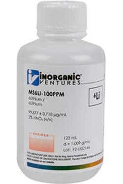100ug mL 6LITHIUM 125mL  (Inorganic Ventures)
