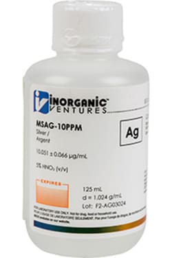 Inorganic Ventures 10ug mL SILVER 125mL (Inorganic Ventures), Quantity: